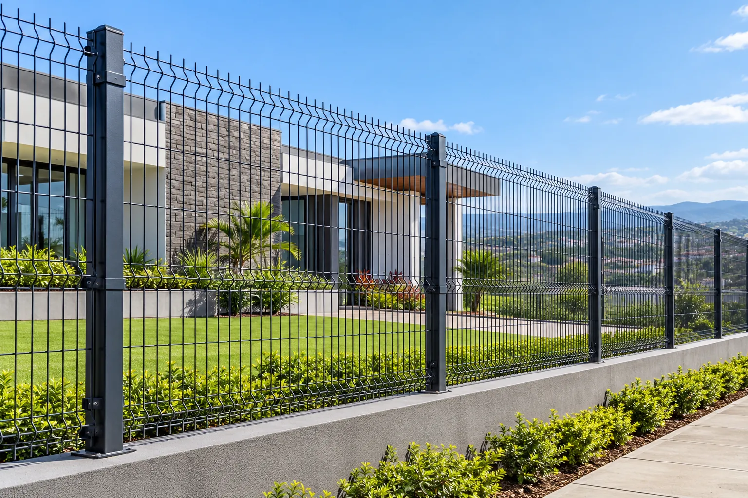 Illustration of clear view fence